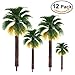 WINOMO 12pcs Plastic Artificial Trees Layout Rainforest Palm Tree Diorama Scenery