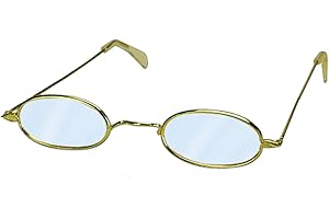 Loftus International Oval Old Granny Costume Glasses, Silver, One Size