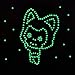 FECEDY Blue 300pcs Plastic 3D Stars Glow in The Dark Fluorescent Wall Stickers Decal for Baby Kids Room