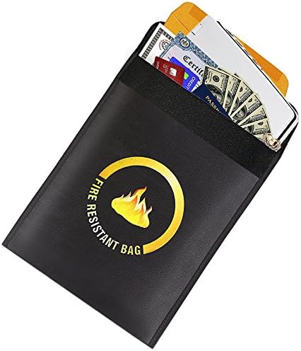 Fireproof Document Bag 15 x 11” for Money, Documents, Jewelry and More + FREE Waterproof Phone Pouch with EVERY purchase