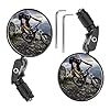 EUNEWR 2 stuks fietsspiegels, universeel, verstelbaar, 360° groothoek, voor 17,4-22 mm vlakke fietsstuur, voor kinderen…