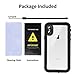 iPhone X Waterproof Case, POPULUS Ultra Slim Full Body Protective Case Cover with Built-in Screen Protector Dirtproof/Snowproof/Shockproof/Waterproof Case for iPhone X/10 (5.8 Inch)