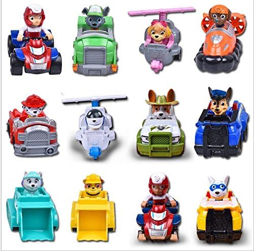 12 pcs Paw Patrol Rescue Racers with Rare Pups