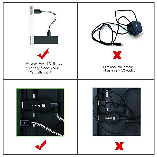USB Cable for Roku Stick, Power the Streaming Stick Directly from TV's