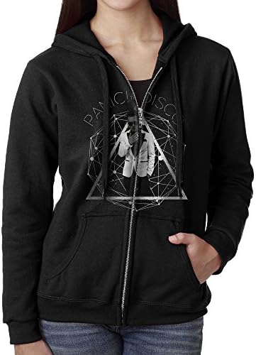 Blingerstore Casual Womens Panic At The Disco Rock Full-Zip Sweatshirt Hoodie Jacket Large