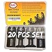 20 Oscillating Saw Blades for Quick Release Multitool: Fits Fein Multimaster Makita Milwaukee Dewalt Rockwell Hyperlock Ryobi Porter Cable Black & Decker Dremel Craftsman Ridgid Chicago Stanley Skil