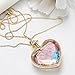 Usstore 1PC Women Dry Flower Heart Glass Wishing Necklace Bottle Pendants Partty Gift Alloy (C)