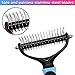Enax Pets Dematting&Detangling Comb For Dogs&Cats|Stainless Steel Blades,Plastic Body With Non Slip Rubber Handle|As Undercoat De-shedding Brush,Knot Detangler,Grooming & Dirt Removal Kit