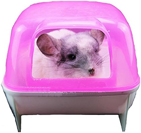 Bathroom Sauna Bathtub Hamster can effectively prevent the bath fly out Chinchilla Rat Chinchilla lanigera Molina (Blue)