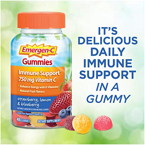 EmergenC 750mg Vitamin C Gummies for Adults, Immune Support Gummies