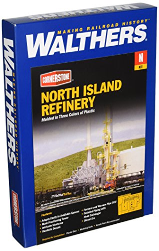 Walthers, Inc. North Island Oil Refinery Kit, 8-1/16 X 5" 20.5 X 12.7cm