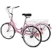 DoCred Adult Tricycles 24/26/20 Inch Three Wheel Bike Cruiser Bicycle, Adult Tricycle for Men/Women/Seniors/Young (1-Speed/Pink, 24 Inch)thumb 2