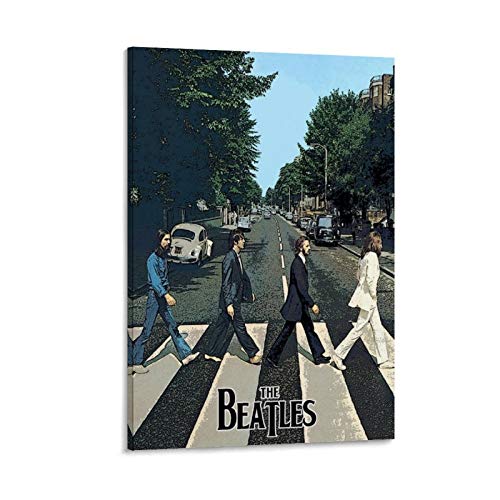 XYDQ Poster décoratif sur toile The Beatles Abbey Road 50 x 75 cm - Les Beatles, Paul McCartney, John Lennon, RIngo Starr, George Harrison XYDQ Poster décoratif sur toile The Beatles Abbey Road 50 x 75 cm
