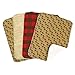 Northwoods 4 Pack Burp Cloth Set - 4 Deluxe Burp Cloths, Buffalo Check, Woodgrain and Northwoods Animals Scatter (2) Print, Red, Brown, Tan and Green, White Cotton Terry Cloth, 10 in x 13 in