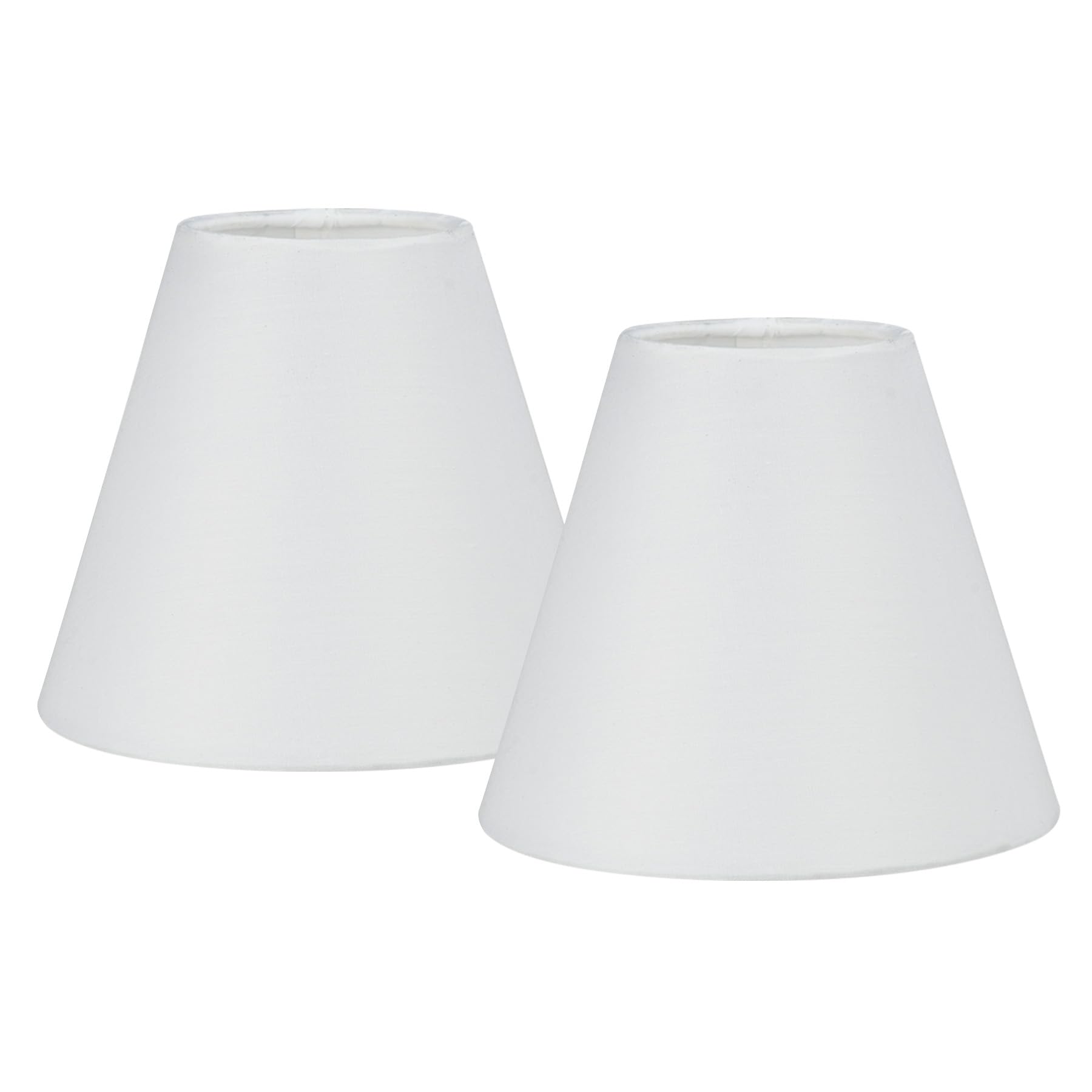 Photo 1 of LAMPWELL GERO Off White Small Lamp Shades Clip on Bulb Set of 2,Mini Barrel Sconce Shades,Clip on Lamp Shade for Table Lamps Chandelier Shades,6"×3"×H5",Fabric Replacement Lamp Shades