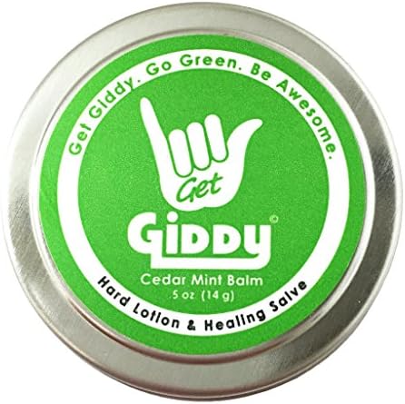 GIDDY Cedar Mint Hard Lotion, Balm &amp; Salve 0.5oz