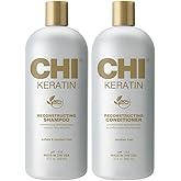 CHI Moisturize It Duo Keratin Shampoo & Conditioner Set, Hydrating Formula Restores & Strengthens Hair, Sulfate & Paraben-Free, 2 Bottles, 32 Oz