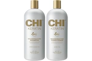 CHI Moisturize It Duo Keratin Shampoo & Conditioner Set, Hydrating Formula Restores & Strengthens Hair, Sulfate & Paraben-Fre