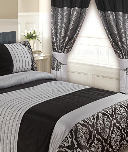 Luxury Faux Silk Eyelet Fully Lined Ready Made Curtains With Tie