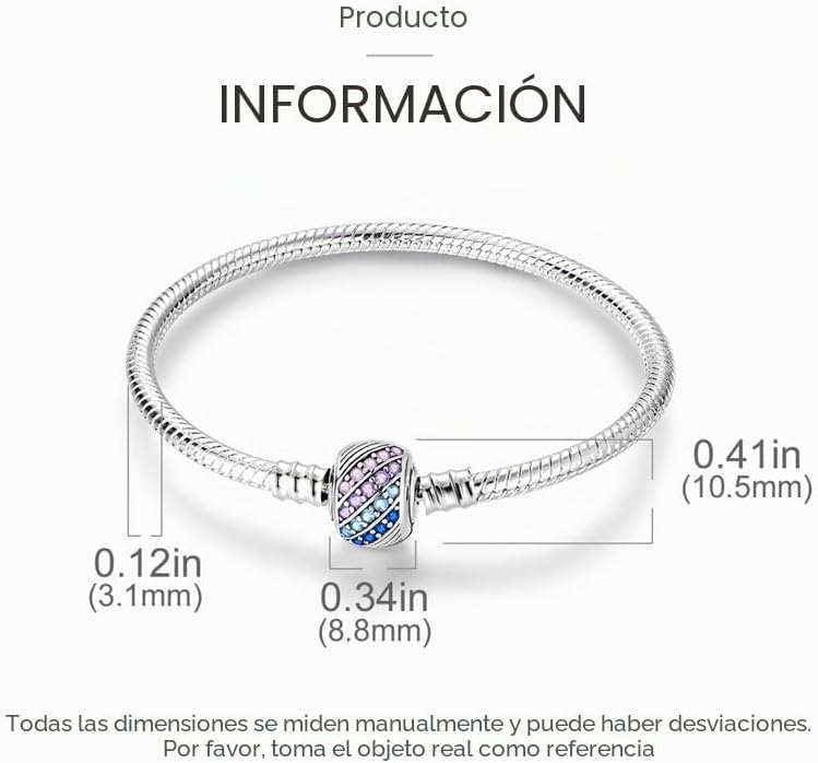 Pulsera para mujer de plata de ley 925, pulseras con cierre de corazón, pulsera de serpiente, pulsera de eslabones para San Valentín, día de la madre, cumpleaños, Navidad, regalo para mujeres