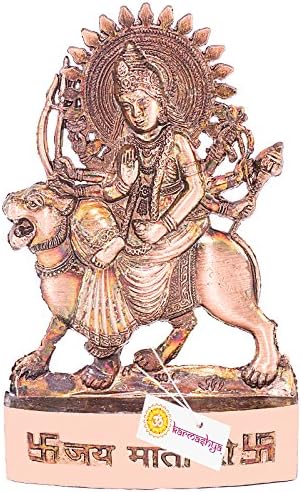 Karmashya Ashtadhatu Durga Maa Matha Rani Sati Devi Kali Adi Shakti Statue Idol Brass Tone