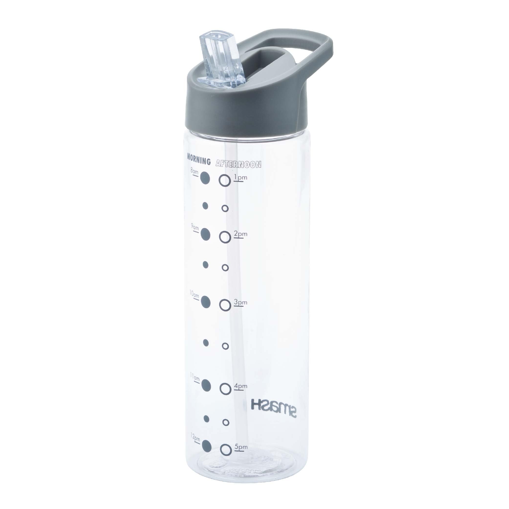 Smash Water Bottle with Water Timings 700ml Grey — image 1