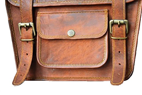Spot On 2 X Motorcycle Side Pouch Brown Leather Side Pouch Saddlebags Saddle Panniers ( 2 Bags ) Pair