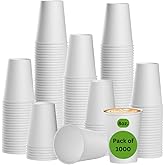 AP SUPPLIES (8oz, 1000 Count) White Paper hot Cups l Disposable Coffee Cups l Fits with Coffee Cups Disposable Lids l Office,