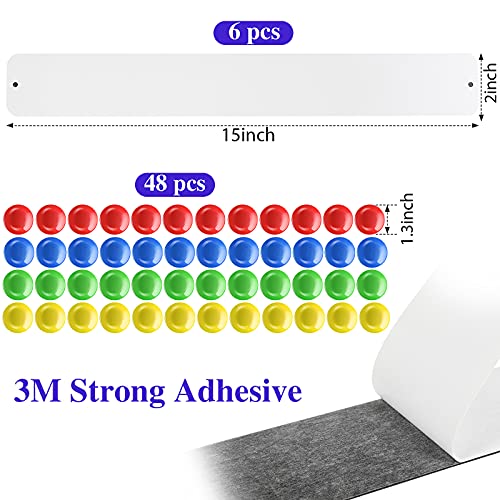 6 Pieces Whiteboard Strip Stainless Iron Board Strips Bulletin