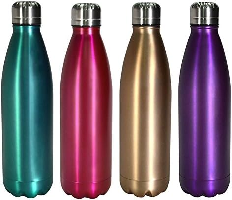 EMISK Sport Water Bottle Leak Proof, Thermal Flask Double Wall Stainless Steel Travel Vacuum Flack 17oz, Water Flack Thermal Flask Travel Mug for Outdoor Sports
