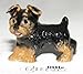 Little Critterz Dog - Yorkshire Terrier Smoky - Black Home Decor Animal Miniature Porcelain Figurine