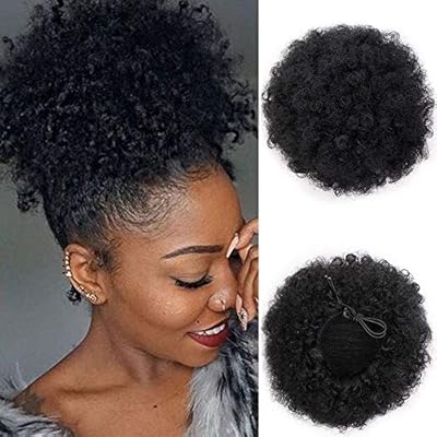 Aisi Queens Afro Puff Drawstring Ponytail Synthetic Short Afro