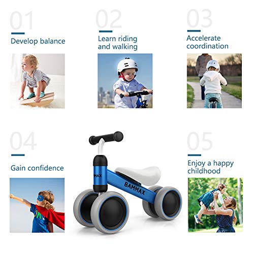 Bammax Baby Balance Bike, Baby Bike for 1 Year Old Baby Walker Toddler