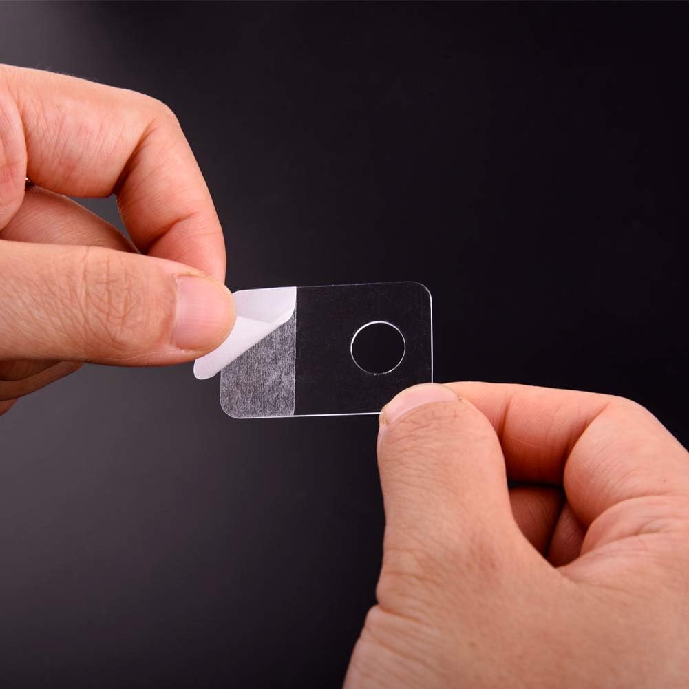  500 PCS Self Adhesive Slot Hole Hanging Tags by WXJ13, Plastic Clear