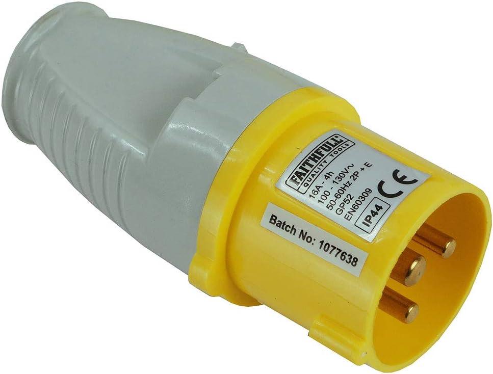 Faithfull Yellow Plug 110V 16A BS4343 Replacement