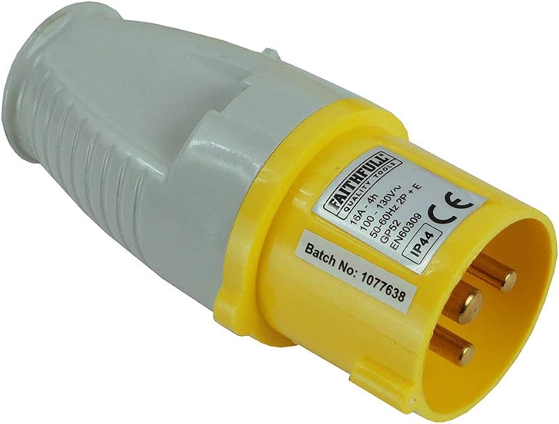 Faithfull Yellow Plug 110V 16A BS4343 Replacement