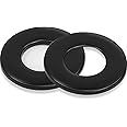 LUPANTER 10# Black Flat Washers 50 Pack Made of 18-8 (304) Stainless Steel Metal Washers for Screws