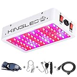 King Plus 600W LED Grow Light Full Spectrum for Indoor Plants Veg and Flower(Dual-Chip 10W LEDs 60Pcs)