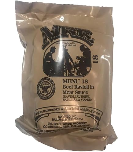 MRE Ration Américaine – Beef Patty Jalapeño Pepper Jack, Véritable Repas Militaire Prêt à Manger (Collection/Survie)