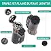 Torch Lighter, Cigar Lighter, Triple Jet Flame Torch Lighters, Windproof Butane Refillable Gas Torch Lighters with a Gift Box, 2 Pack (Sold Without Gas)thumb 1