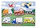 Melissa & Doug Wooden Peg Puzzles Set - Alphabet, Numbers, and Vehicles