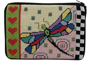 Alice Peterson Dragonfly Needlepoint Cosmetic Purse Kit