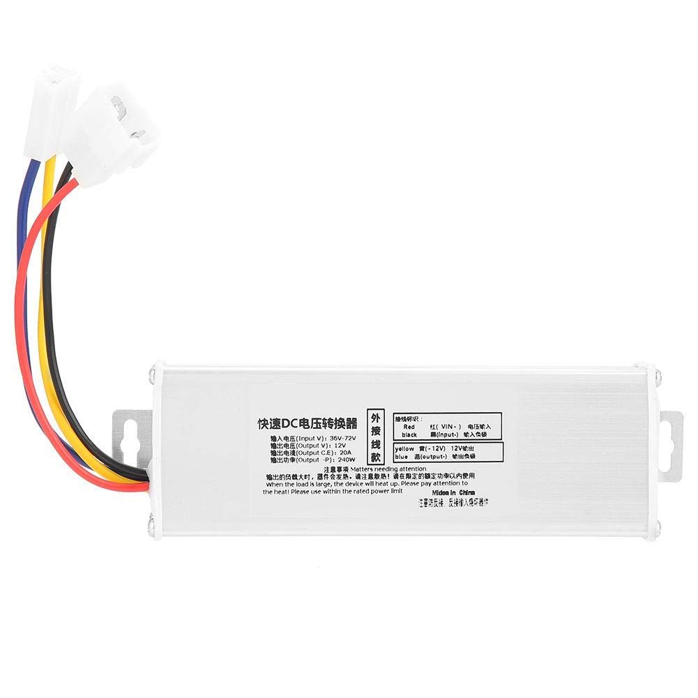 Hilitand DC Converter, 36-72V to 12V 20A 240W AC Adapter Voltage Transformer Power Module (External Wiring)