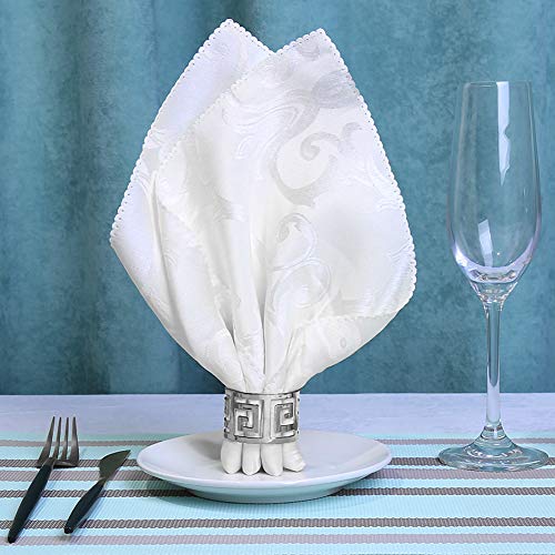LogHog Napkin Rings Set of 12 - Widely Applied in Holiday Wedding,Anniversariesor,Thanksgiving,Christmas,Birthday,Showers,Dinner Party.Ideal Table Decorations.(Siler Hollow-Out Style 1)