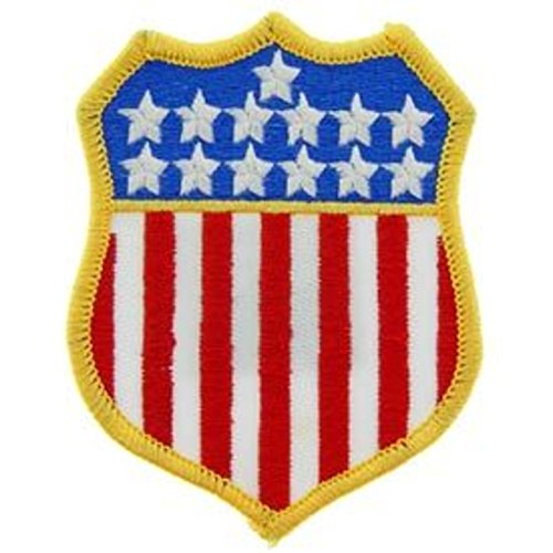 EagleEmblems PM0409 Patch-Flag,USA,Shield (3'')