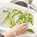 2 in 1 large plastic cutting board mat, non-slip cutting boards for kitchen with Strainer, Wash Tray, Colander, Dishwasher Safe, 16.1 Inch, Green. Camping cookware and camping accessories.