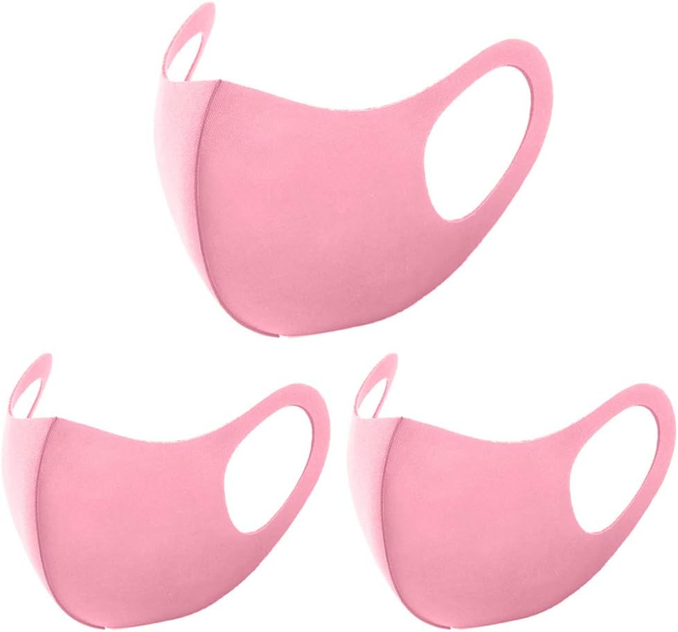 Koehope 3Pcs Kids Fiber 3D Mouth Shield Summer Colorful Waterproof Reusable Sun Protection Anti-Dust Face Cover
