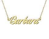 Aoloshow 18k Gold Plated Barbara Name Necklace