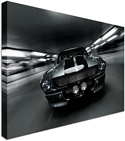 New framed car Mustang on the road Canvas Wall Art Print 20x30 inches
