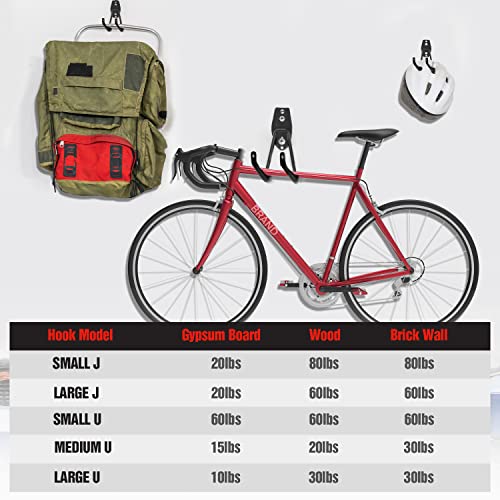 WORKPRO 12-Piece Garage Hook Set, Heavy Duty Steel Storage Hooks,Utility Wall Mount Hook ,Multi-Tool Hangers Holder for Garden Tools, Ladders, Bikes, Bulky Items